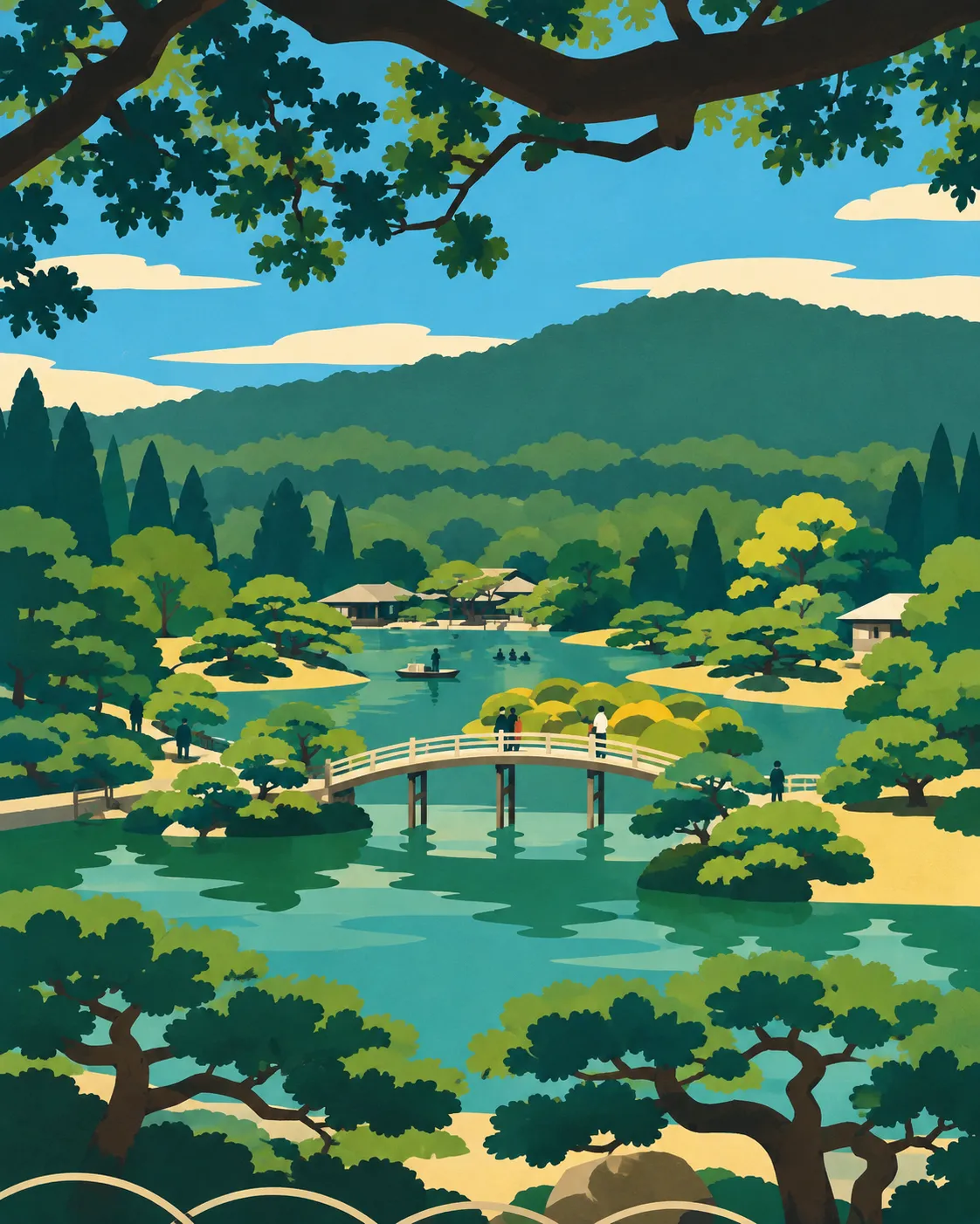 Ritsurin Garden, where I felt at ease.